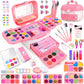 Auney 80 PCS Kids Makeup Kit for Girls 5 6 7 8 Years Old, Unicorn Girls Toy for Little Girls Birthday, Princess Dolls Dress Up T