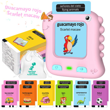 Upgraded Bilingual Pocket Speech, 280 Words Spanish&English Talking Flashcards Toddler Girls Toys Gifts For 2 Year Old Girl Bilingual Toy Spanish Learning Toys For Toddler 1 2 3 4 5