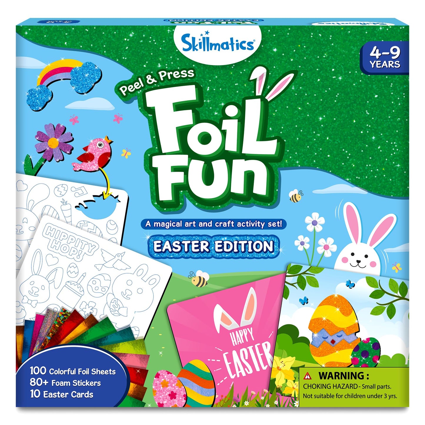 Skillmatics Foil Fun - Easter Cards, No Mess Art for Kids, Easter Basket Stuffers, Craft Kits, DIY Creative Party Activity, Gift