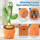 Sanjoin Dancing Talking Cactus Toy For Baby Toddler, Boys Girls Gifts Singing Mimicking Cactus Toy Recording Repeating What You Say Cactus Baby Toy With 120 English Songs (Green)