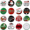 Jutom 48 Pcs Mini Christmas Buttons Pins Bulk Funny Christmas Sayings Pins for Team Gift Goodie Bags Party Decoration Favors
