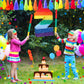 Sratte Rainbow Number Piata Multicolor Piata Small Kids Birthday Party with Blindfold Stick and Confetti for Birthday Anniversar