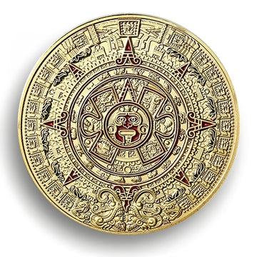 Mexico Mayan Aztec Calendar Art Prophecy Culture Challenge Coin Lucky Coin