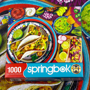 Springbok Taco Table 1000 Piece Jigsaw Puzzle For Adults - Cinco De Mayo Taco Party Theme Great For Game Nights - Finished Size Of 30' X 24'
