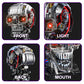 CSNRHG Mechanical Skull Building Block Set - 1099+ Pieces, Large 3D Poseable Model, Plastic, Ideal for STEM, Horror Fans & Gothic Decor