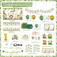 Wild One Party Decorations, 150 Pcs Jungle Animal Party Supplies Decor For Boy Girl Birthdays With Banners Cake Topper Cupcake T
