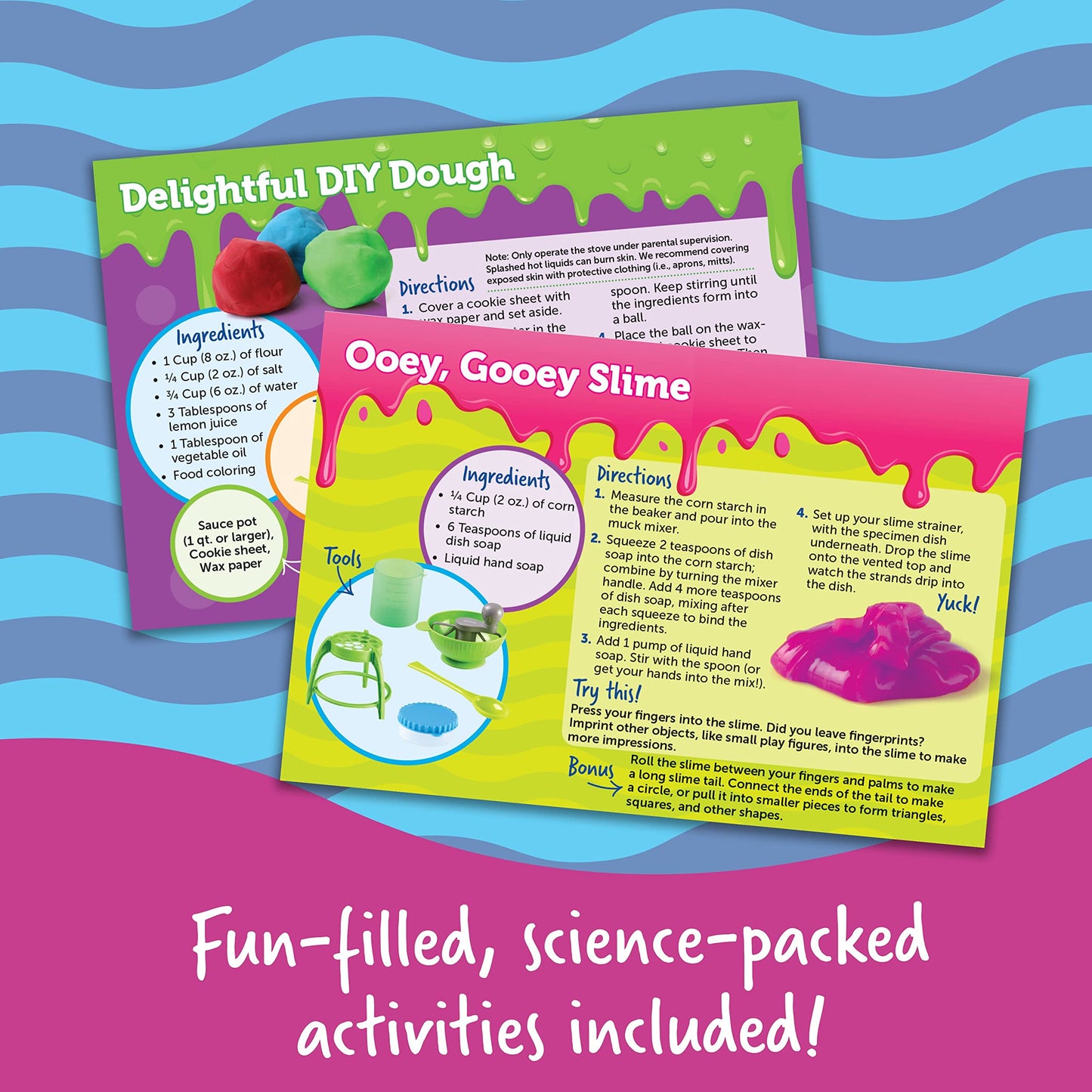 Learning Resources Yuckology Slime Science Set,Early Science Skills, Diy Slime, Stem Skills, Measurement, Color Mixing, Ages 4+