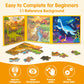 Synarry Magnetic Dinosaur Puzzles For Kids Ages 3-5, 20 Pieces Puzzles For Toddlers 2-4, Children Travel Activity Toys Games Gifts For Kids Boys Girls Ages 3 4 5 In Car Airplane Magnet For Road Trip