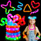 Gwahsa 24 Pcs Light Up Pop Tubes, Glow Sticks Bulk Party Favors For Kids 4-8 8-12 Glow In The Dark Party Supplies Fidget Sensory