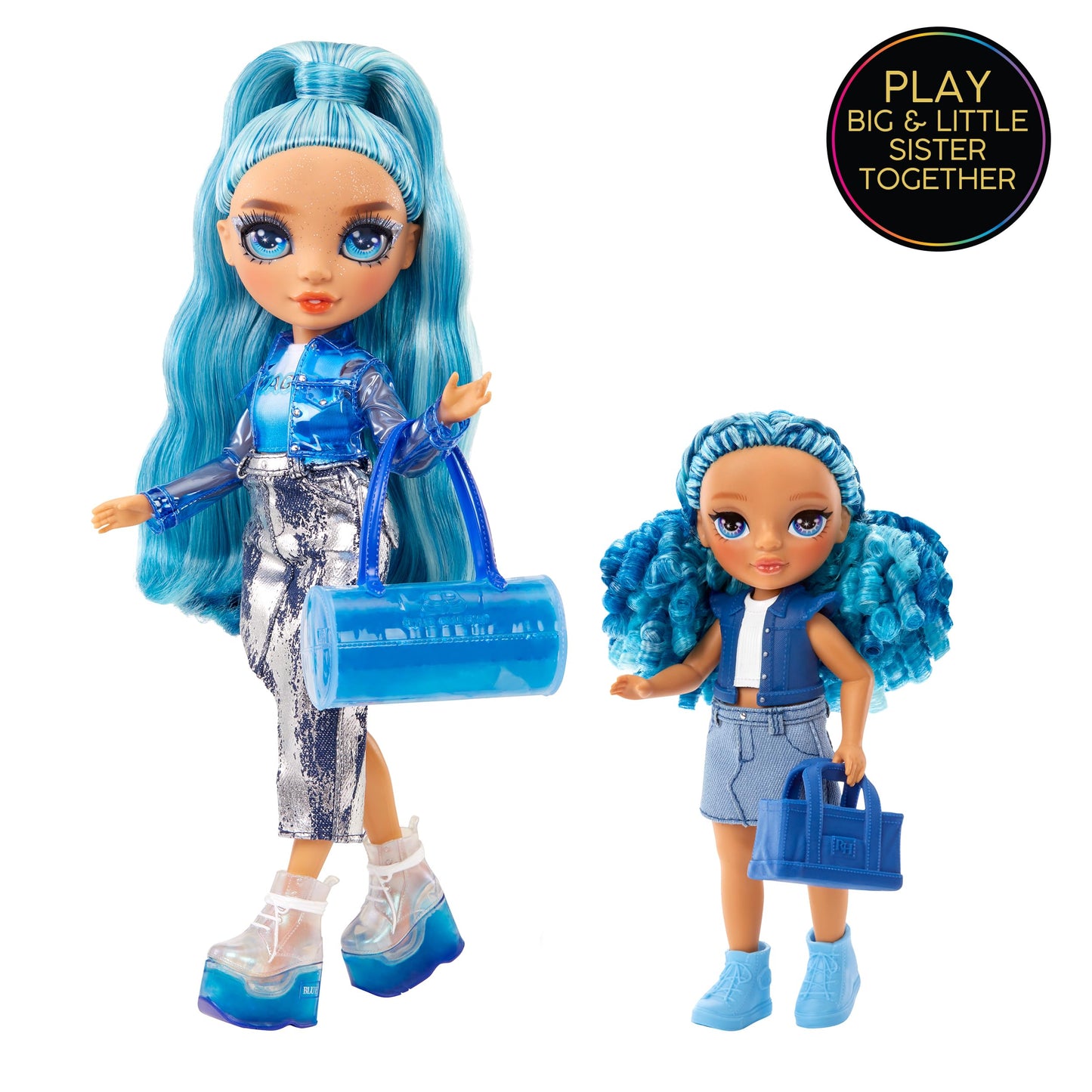 Rainbow High Littles – Sapphire Bradshaw, Blue 5.5' Posable Small Doll With Purse, Magical Pet Yeti, Girls Toy Gift, Kids Ages 4-12 Years