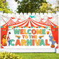 Katchon Xtralarge Welcome To The Carnival Banner - 72X44 Inch | Carnival Theme Party Decor, Backdrop & Games Decor