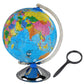 Globehub Hub 8 Inch Mittal Educational World Globe with Magnifying Glass for Kids/Office/Political Globes for Students Desk & Ta