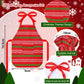 6 Pieces Santa Clothing Elf Dance Skirt Set Christmas Elf Skirts For Christmas Doll Holiday Decorations (Not Include Doll)(Elegant Style)