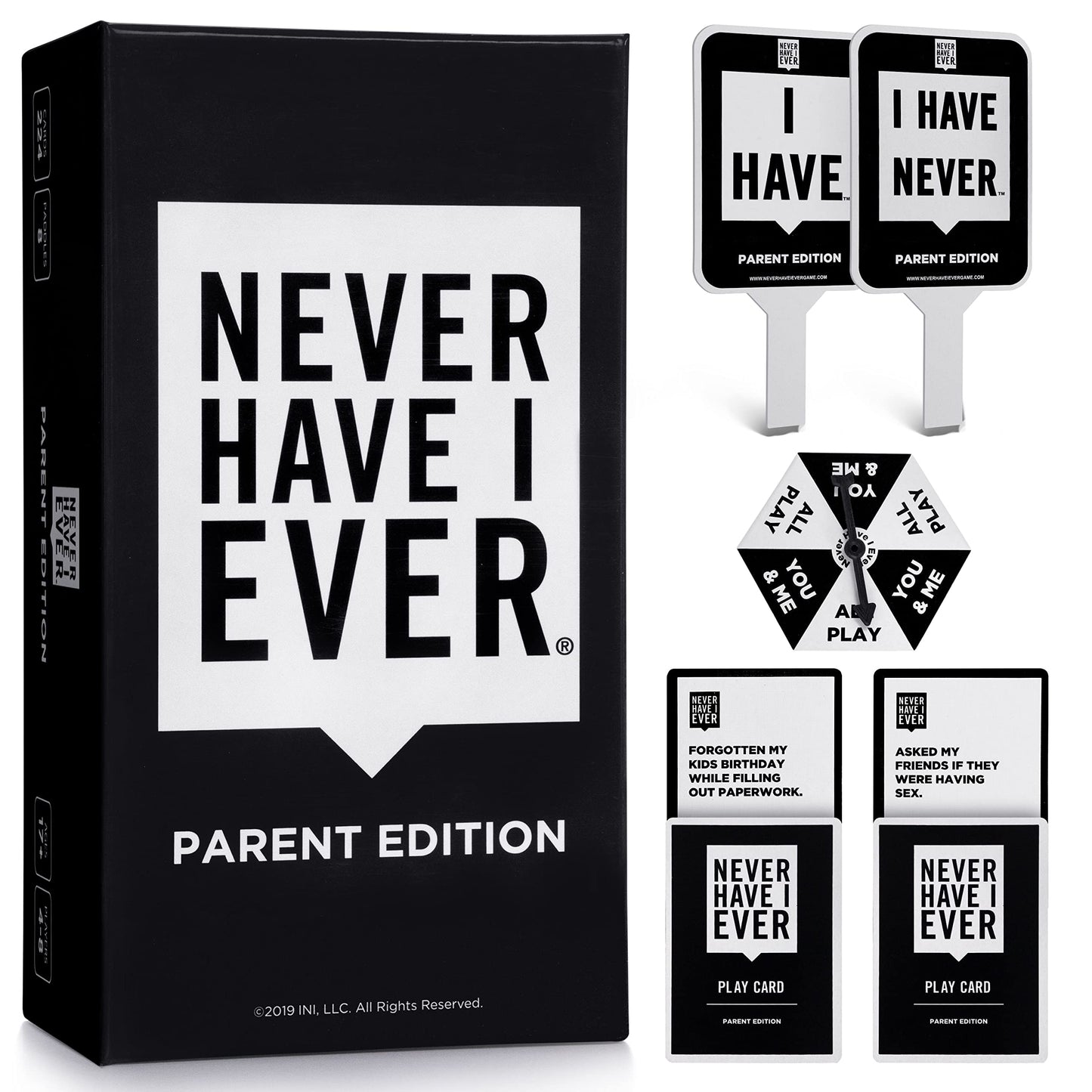 Never Have I Ever Card Game - Parent Edition, Fun Adult Party Game for Parents, Cardboard, Ages 17+