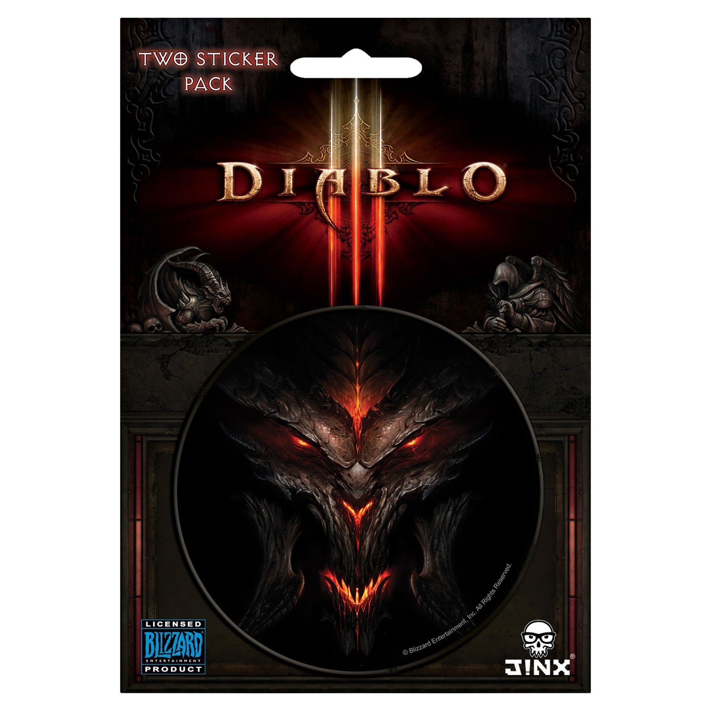 JINX Diablo III Face Sticker, Multi-Colored, 3