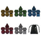 Poludie 5 Sets DND Dice Druid Polyhedral Dice Set Druid(35pcs) with 1 Large Leather Bag, D&D Dice Set for Dungeons and Dragons,