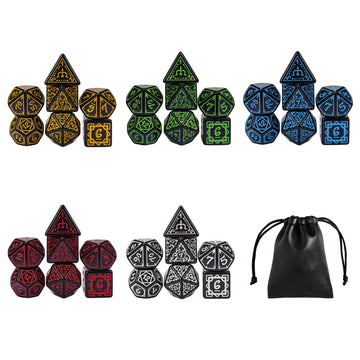 Haxtec Gemstone Dnd Dice With Premiun Dnd Dice Case Rainbow Glass D&D Dice Dungeons And Dragons Ttrpg Gift