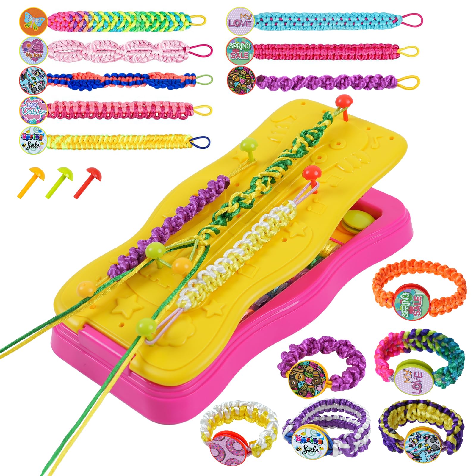 Gaitel Friendship Bracelet Kit for Girls - Arts and Crafts Toy and Birthday Gift for 6 7 8 9 10 11 12 Year Old Kids, DIY Craft S