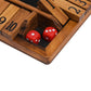 Crobyi Shut The Box Game Wooden For 1-4 Players,Educational & Fun Wooden Board Game With 10 Dice And Shut-The-Box Instructions F