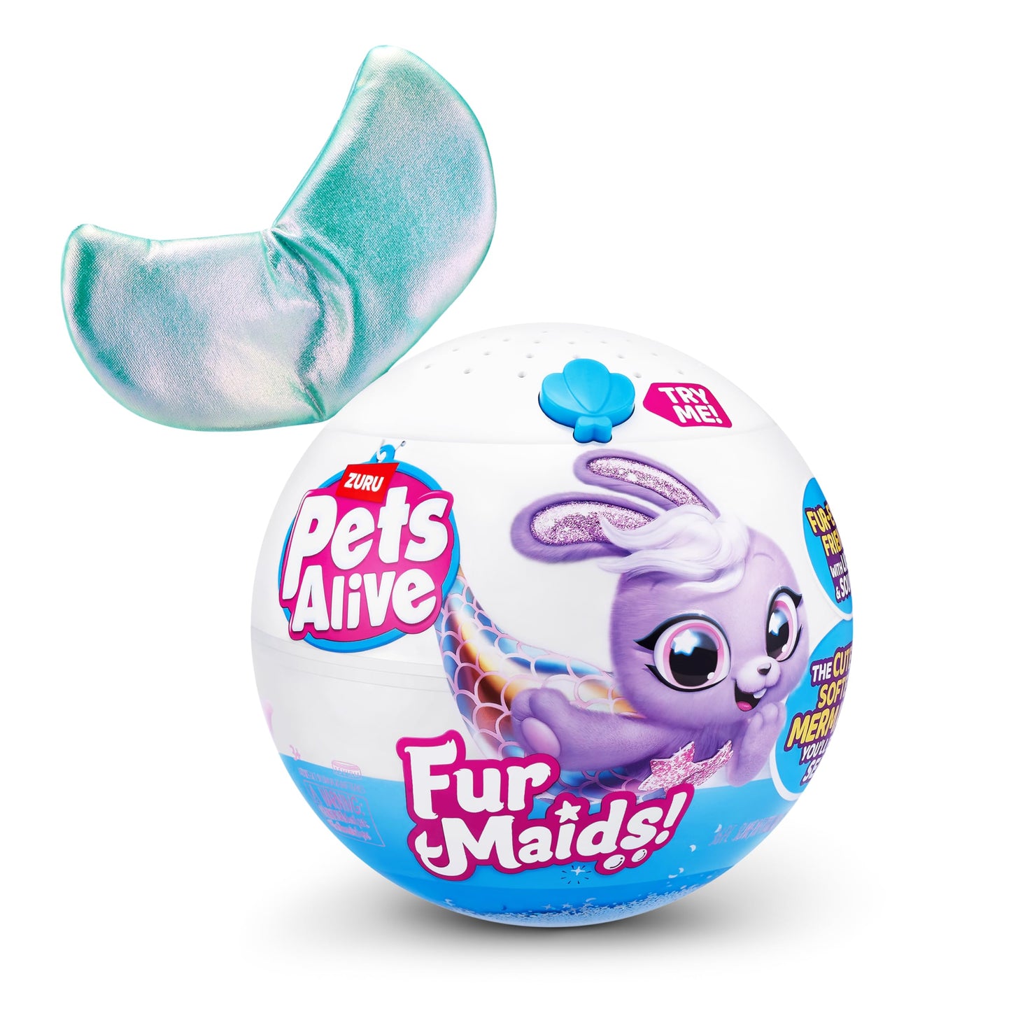 Pets Alive Furmaids Mermaid Plush Interactive Toy - Green Puppy with Lights & Sounds for Girls