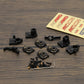 RCAWD for FMS FCX24 1/24 Weighted Upgrades Full Brass Portal Housing Front Rear & C Hub Carrier Parts Total 79g Black