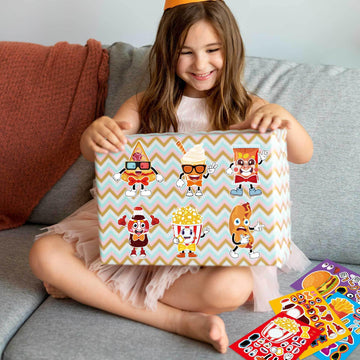 24 Sheets Make Your Own Fast Food Stickers Make A Face Stickers For Kids Toddlers With Hamburger Hot Dog French Fries Pizza Ice