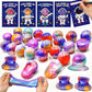 28 Pack Valentines Day Gifts For Kids, Valentines Galaxy Slime With Valentines Cards Stress Relief Fidget Set Valentines Day Gif