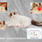 Chongker Interactive Companion Robot Cat Pets, Handmade Weighted Stuffed Animals, Cat Plush Toy With Voice Response, Realistic Heartbeat And Purring, Ragdoll Cat