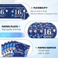 41Pcs 16Th Birthday Decorations For Boys Navy Blue Silver 16 Years Old Birthday Decorations Sweet 16 Plates Napkins Tablecloth F