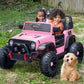 Outfunny 2-Seater Ride on Truck Toy  12V Electric Truck Car for Kids Boys Age 4-8 w/Remote Control  Bluetooth  Capacity 150lbs - Pink