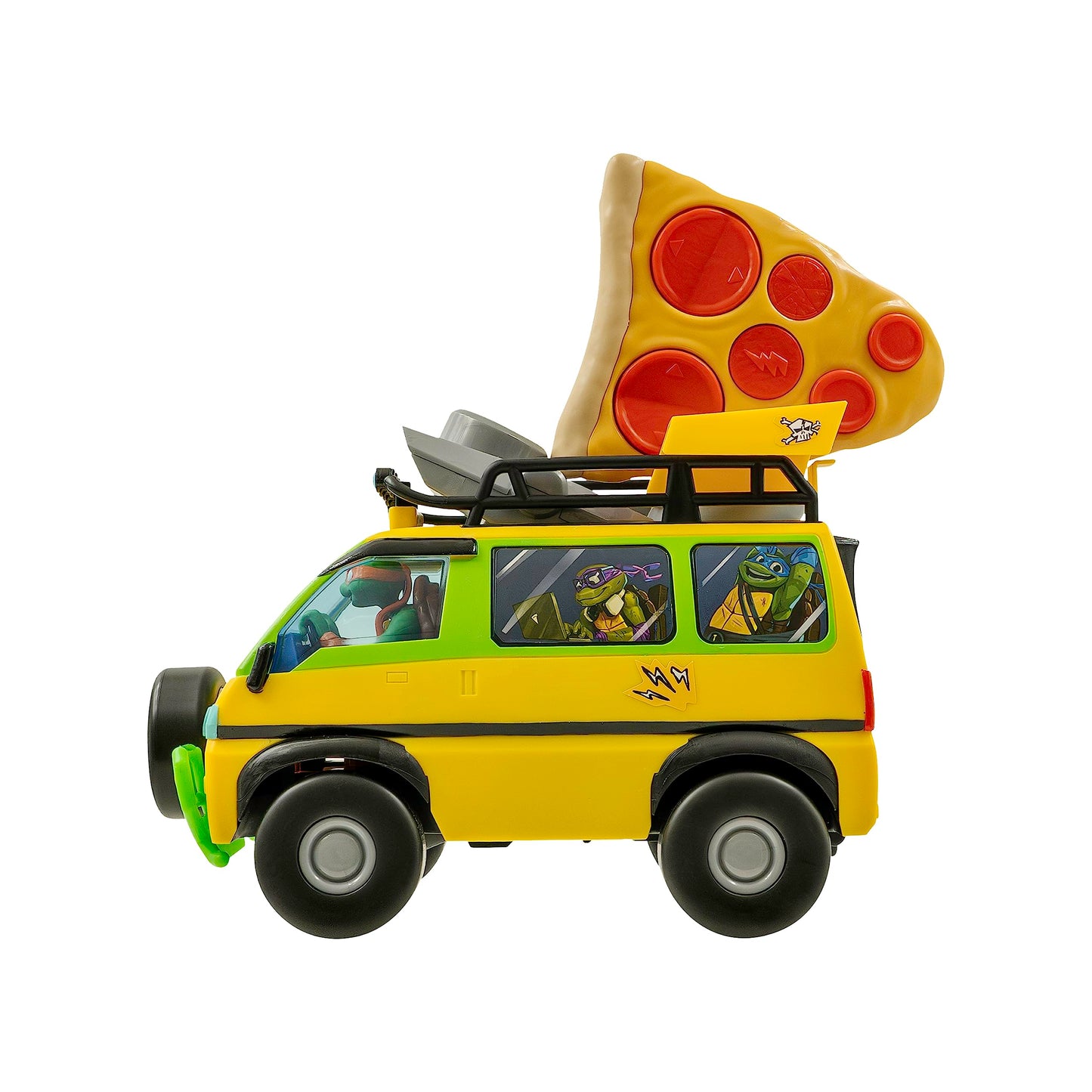 Teenage Mutant Ninja Turtles Toy, Pizza Blaster RC Vehicle with 6 Foam Pizza Launchers, TMNT Remote Control Toy for Kids, Mutant