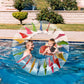 MorTime Inflatable Roller Float  52'' Colorful Water Wheel  Swimming Pool Roller Toy for Kids and mature-themeds Outdoors