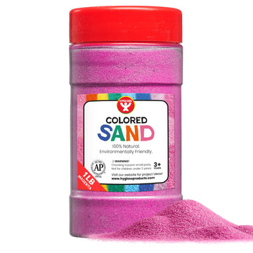 Hygloss Products Colored Play Sand - Assorted Colorful Craft Art Bucket O' Sand, Magenta, 1 Lb