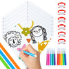 Syncfun 6 Packs Diy Kites For Kids With 10 Color Markers, Kids Making Craft Kits Bulk, Decorating Coloring Party Pack, Beach Kit