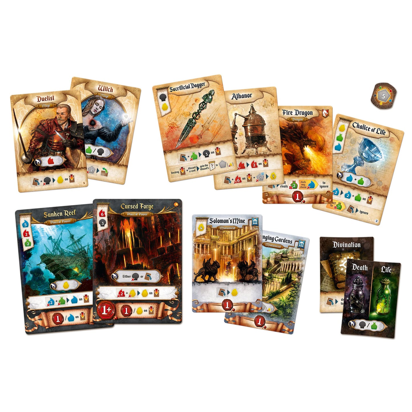 Sand Castle Games Res Arcana Board Game - Fantasy Strategy Game for 2-4 Players, Ages 14+, 30-60 Min Playtime, Various Colors, Model RA0101