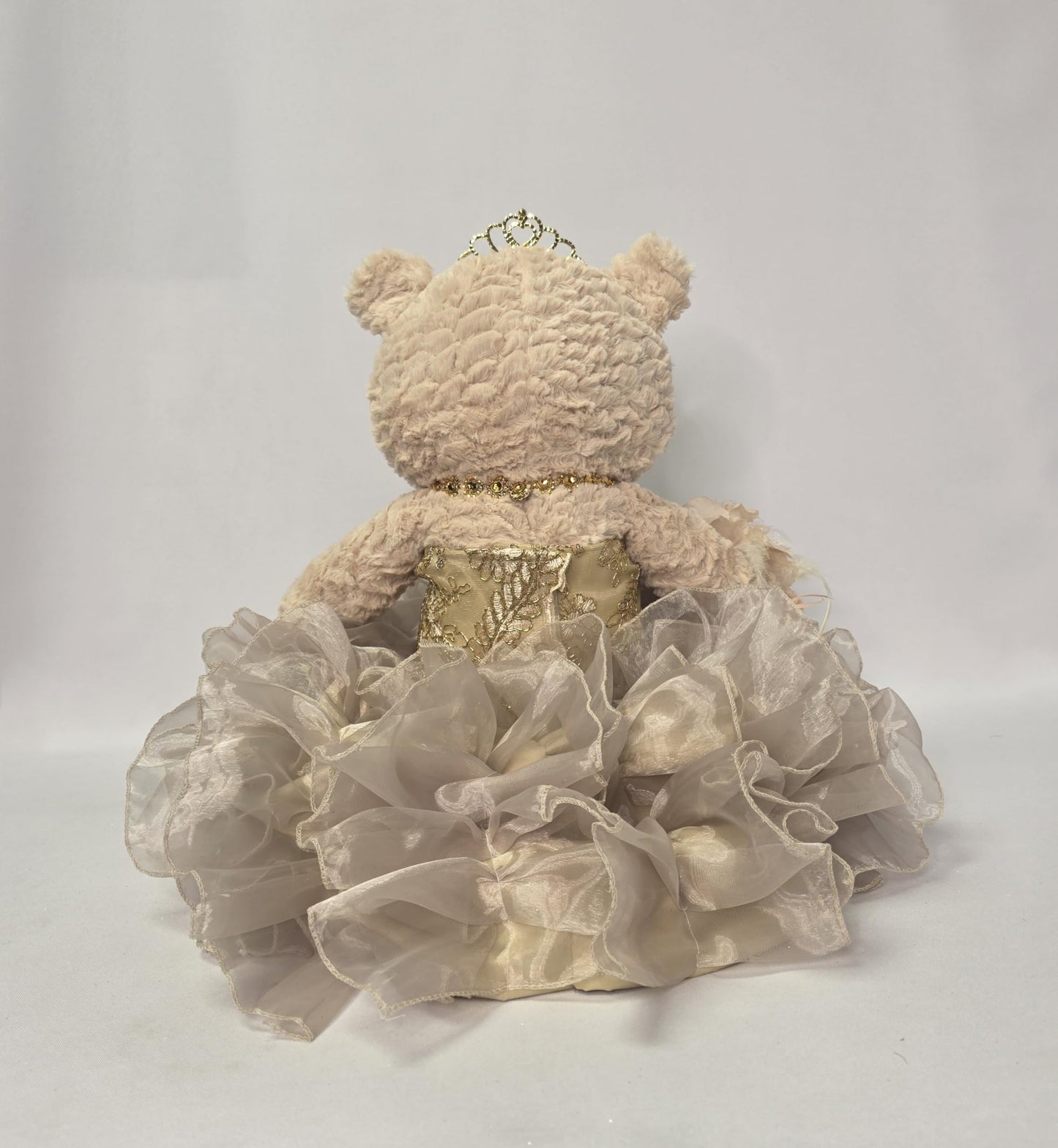 KINNEX COLLECTIONS SINCE 1997 20'' Quince Anos Quinceanera Last Doll Teddy Bear with Dress (Centerpiece) ~ ARC16832-34R (Champan