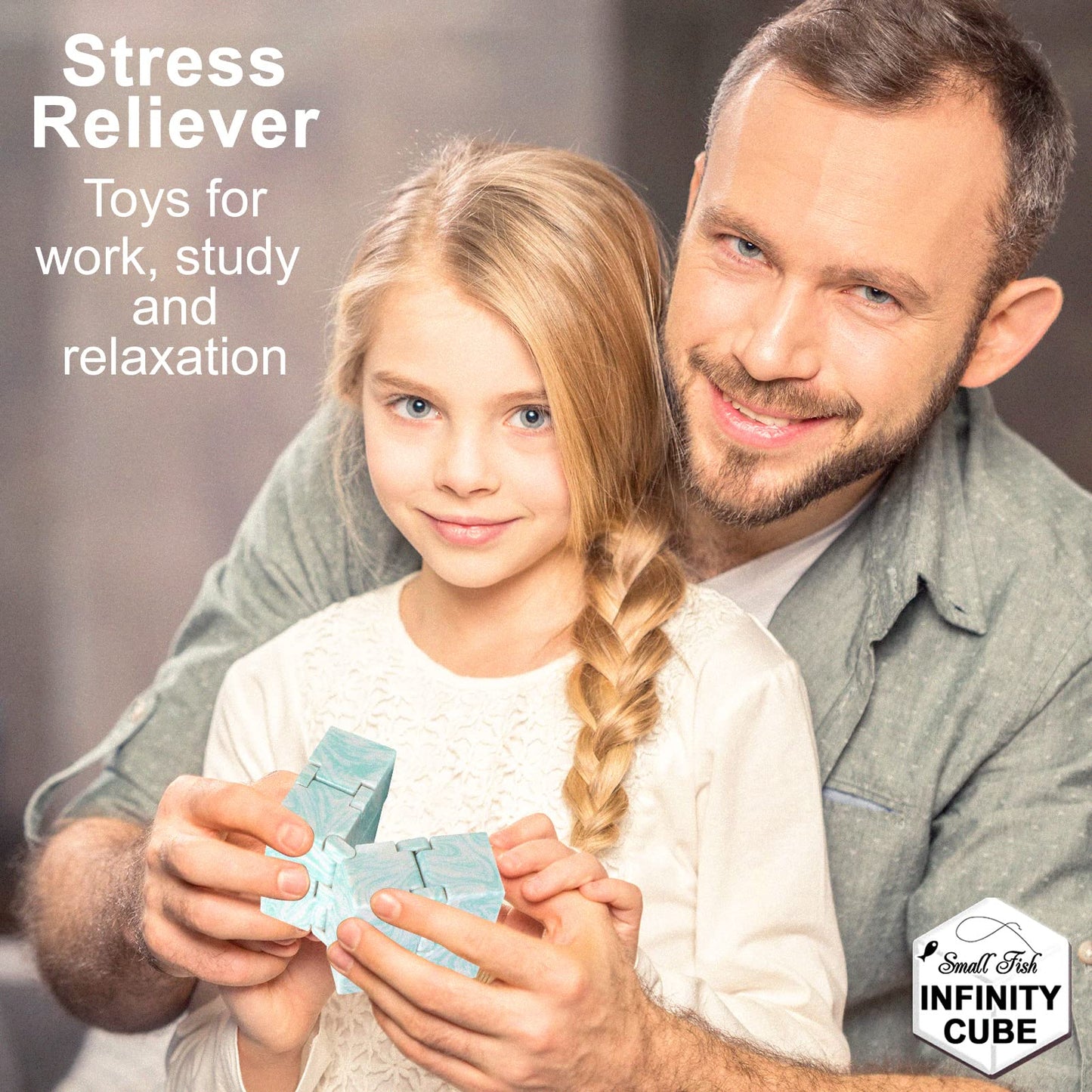 Small Fish Infinity Cube Sensory Fidget Toy, Sensory Tool Edc Fidgeting Game For Kids And Adults, Cool Mini Gadget Best For Stre