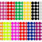 Royal Green Round Stickers 1 inch in 15 Colored Sticker Dots 25mm - 360 Pack