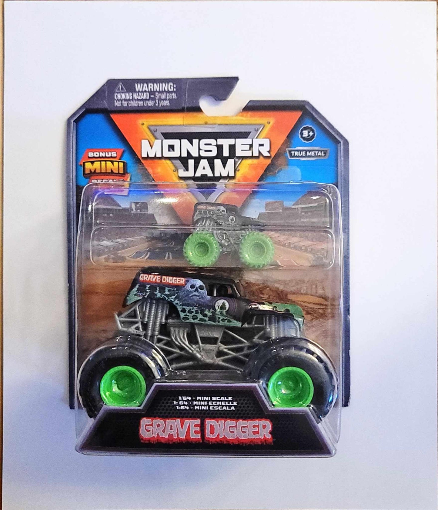 Monster Jam Play Set With Bonus Mini Regalo Grave Digger, El Toro Loco And Megalodon 3+ Years Old (Grave Digger)