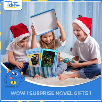 Tekfun Toddler Kids Toys Gifts - 8.5 Inch Lcd Writing Tablet Kids Doodle Board With Stickers Colorful Drawing Tablet, Kids Birth