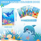 Fulmoon 48 Pcs Mini Summer Coloring Books Bulk for Kids Cute Ocean Animals DIY Art Drawing Books Bulk Kids Summer Birthday Party