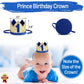 Baby Boy 1st Birthday Decorations With Birthday Crown - First Birthday Boy Decorations - Cake Smash Party Supplies - Happy Birth