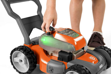 Husqvarna Toy Lawn Mower with Realistic Sounds and Light-Up Engine, Toddler Lawn Mower Toy for Ages 2 and Up
