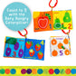 Let'S Count Soft Book - World Of Eric Carle The Very Hungry Caterpillar Baby On The Go Clip Teething Crinkle Soft Sensory Book For Babies, 5.25X5.25 Inch