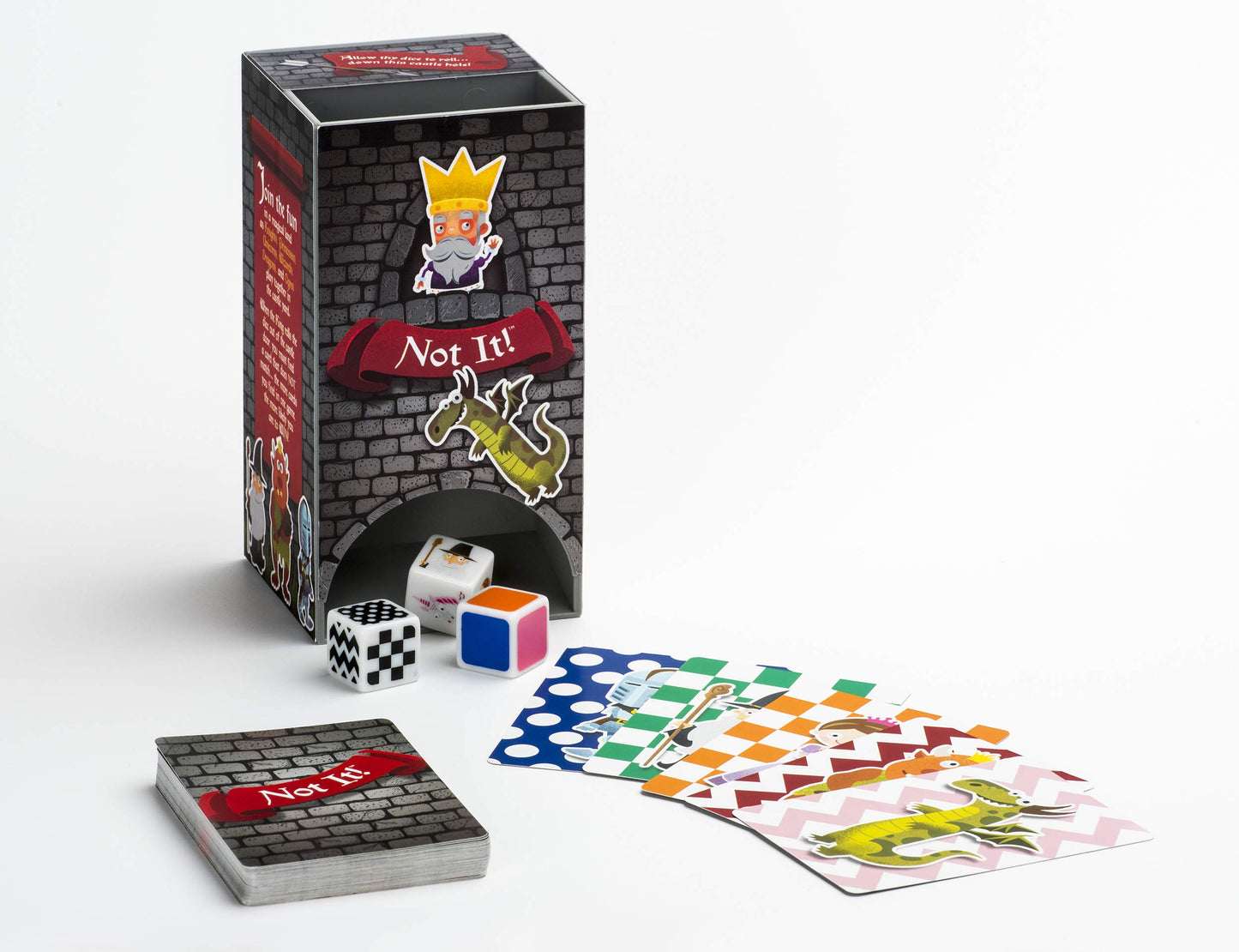 Not It Dice Games for Kids Strategy Game for Family Night Fun Card Game Stocking Stuffer Gift 3+ Players Ages 6+ Castle Land