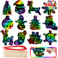JOYIN 48 Pcs Christmas Scratch Art Ornaments, Scratch Paper Craft Kit Include Snowman, Snowflakes, Christmas Tree, and Reindeer,