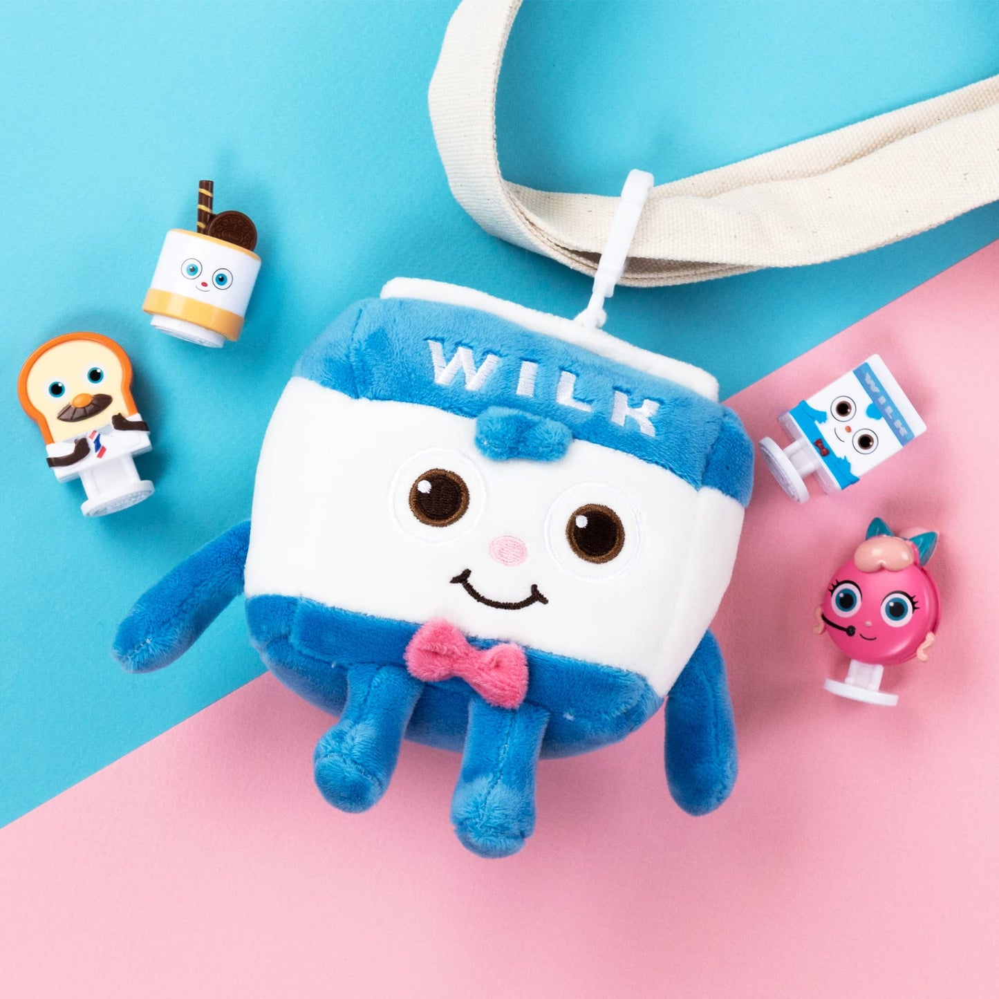 TOYTRON Milk Plush Doll Keychain  Cute Stuffed Animals  Food Plushies  for Kids  Bread Barbershop Wilk  Bogg Bag Accessories  Backpack Charms  Kawaii Keychain  Loveys for Babies  6''