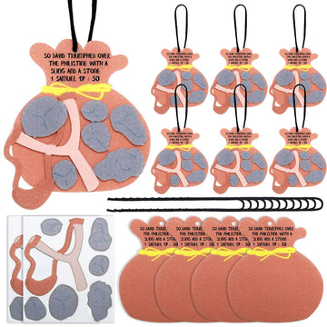 SmoothNovelty 36 Pcs David and Goliath Ornament Craft Kit Sunday School Crafts for Fun Home Activities