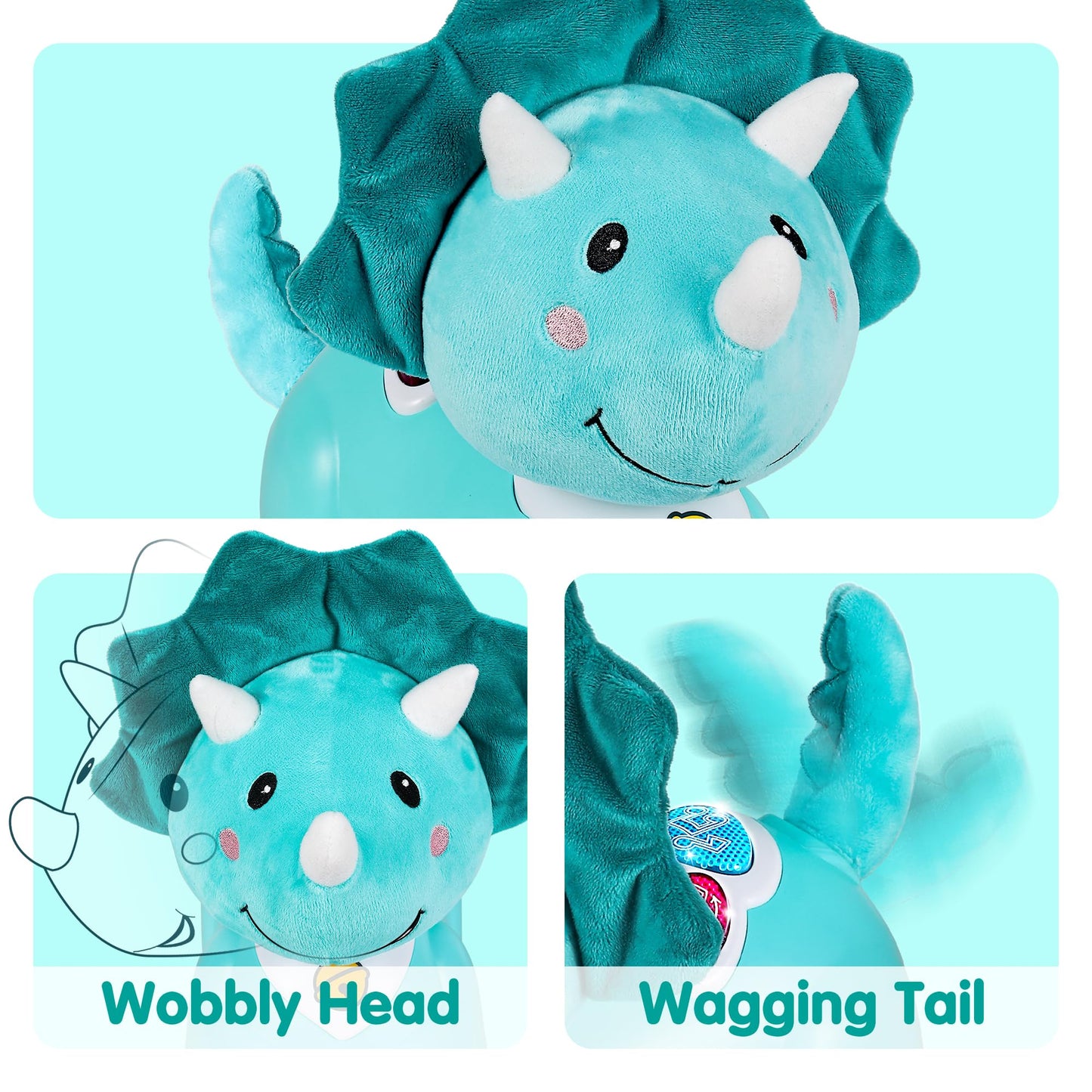 iPlay  iLearn Unicorn Baby Musical Toy  Infant Crawling Toys for 6-9 9-12 12-18 Month  Baby Tummy Time Toddler Musical Light Toy for Age 0-2  1 Year Old Boys Girls 1st Birthday Gift - Unicorn