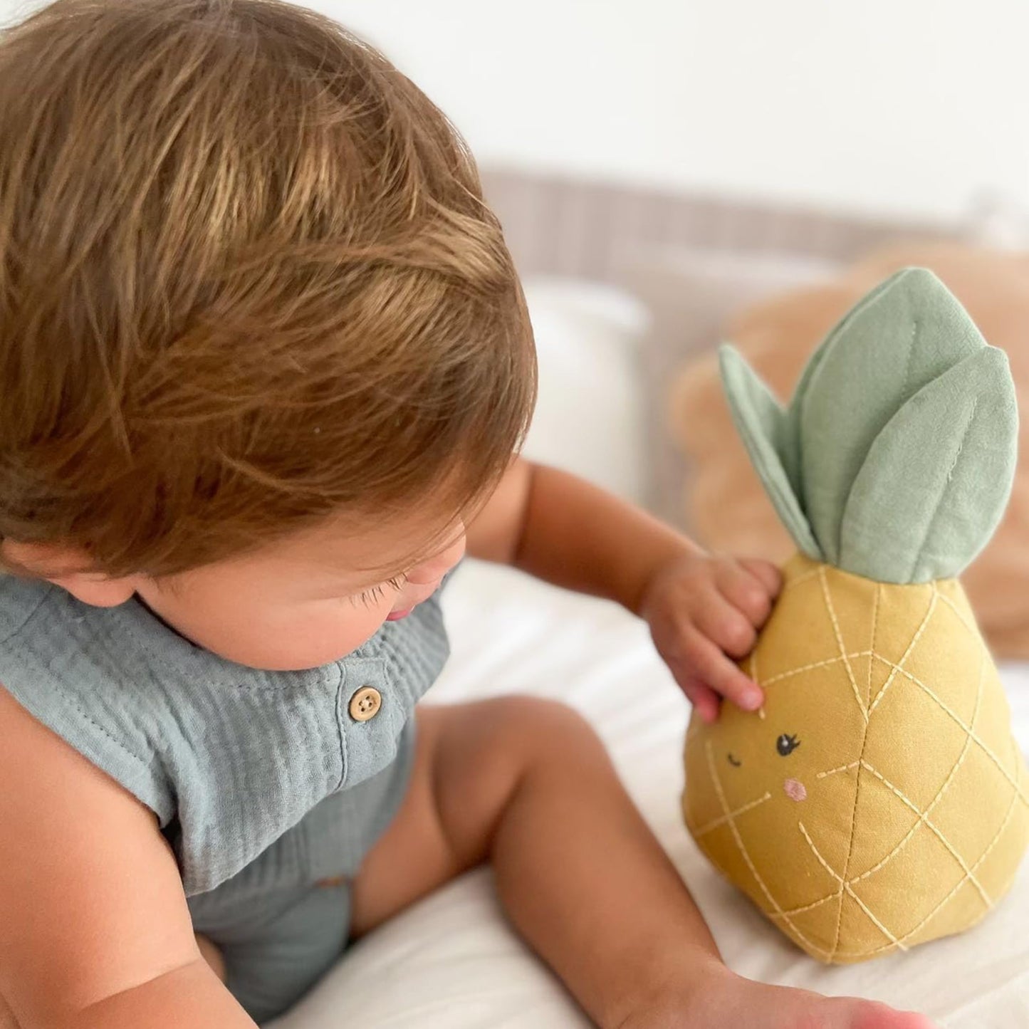 Mon Ami Pineapple Plush Toy - 10.5   , Food Plush Toys, Fruit Plushie For Boys/Girls, Handcrafted Fruit Doll - Perfect For D  Co